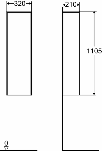 47389 IFO Sense шкаф средней высоты с дверцей, темно-серый - Вид №4