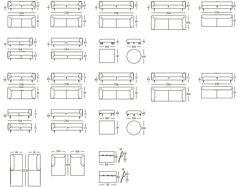 Zanotta 2-х местный диван sun-id-1412671 - Вид №3