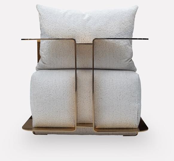 MORADA Кресло с обивкой из ткани с подлокотниками  Donna acs  - Вид №1