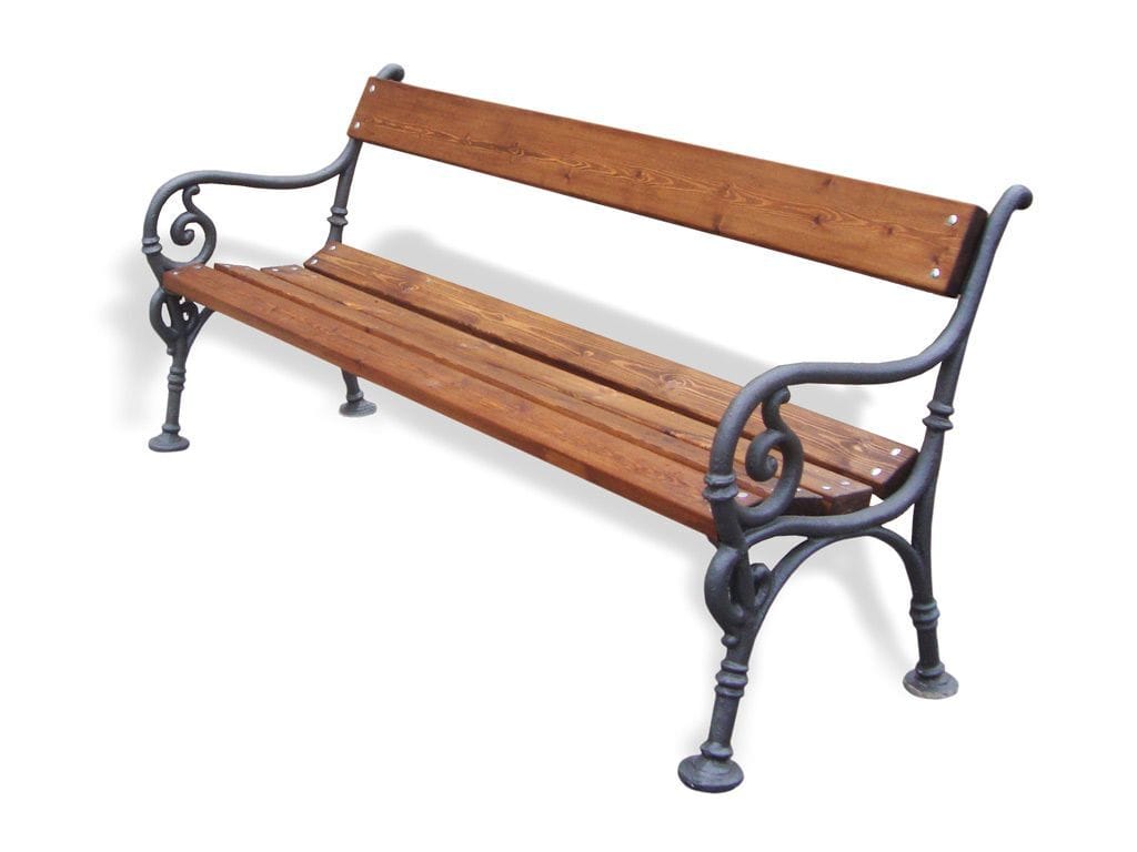 Сосновая скамья с подлокотниками EUROCOMITALIA классическая мебель ARCH-00118254