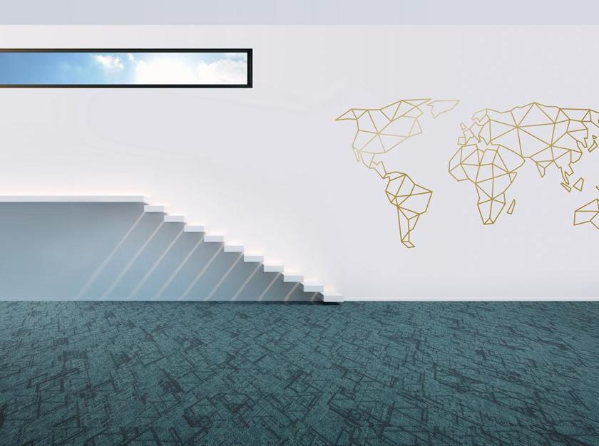 LIUNI Ковер из синтетического материала с плиткой sun-id-1345392 - Вид №2
