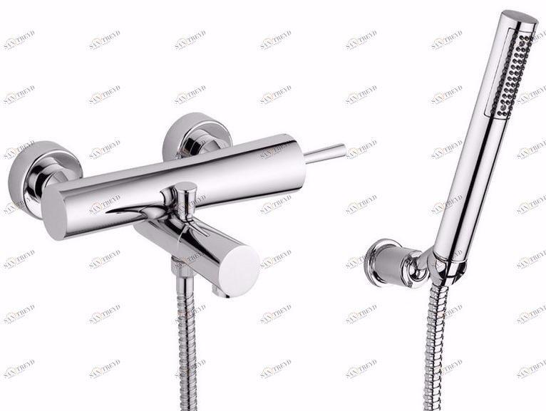 Rubinetteria Giulini Смеситель для ванны с ручным душем на 2 отверстия Quack F9101