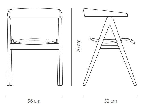 Мягкий стул с открытой спинкой Gazzda Ava ARCH-00071806 - Вид №20