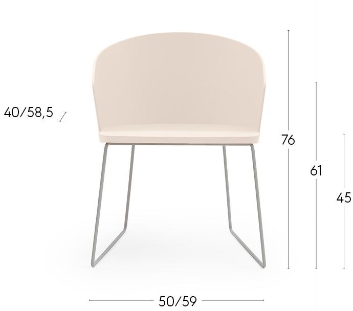 Billiani Кресло из ясеня со стальной основой Fitt hug 050 - Вид №1