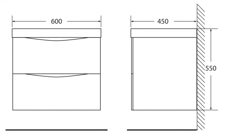 Мебель для ванной BelBagno MARINO-600-2C-SO-RC-P  - Вид №2