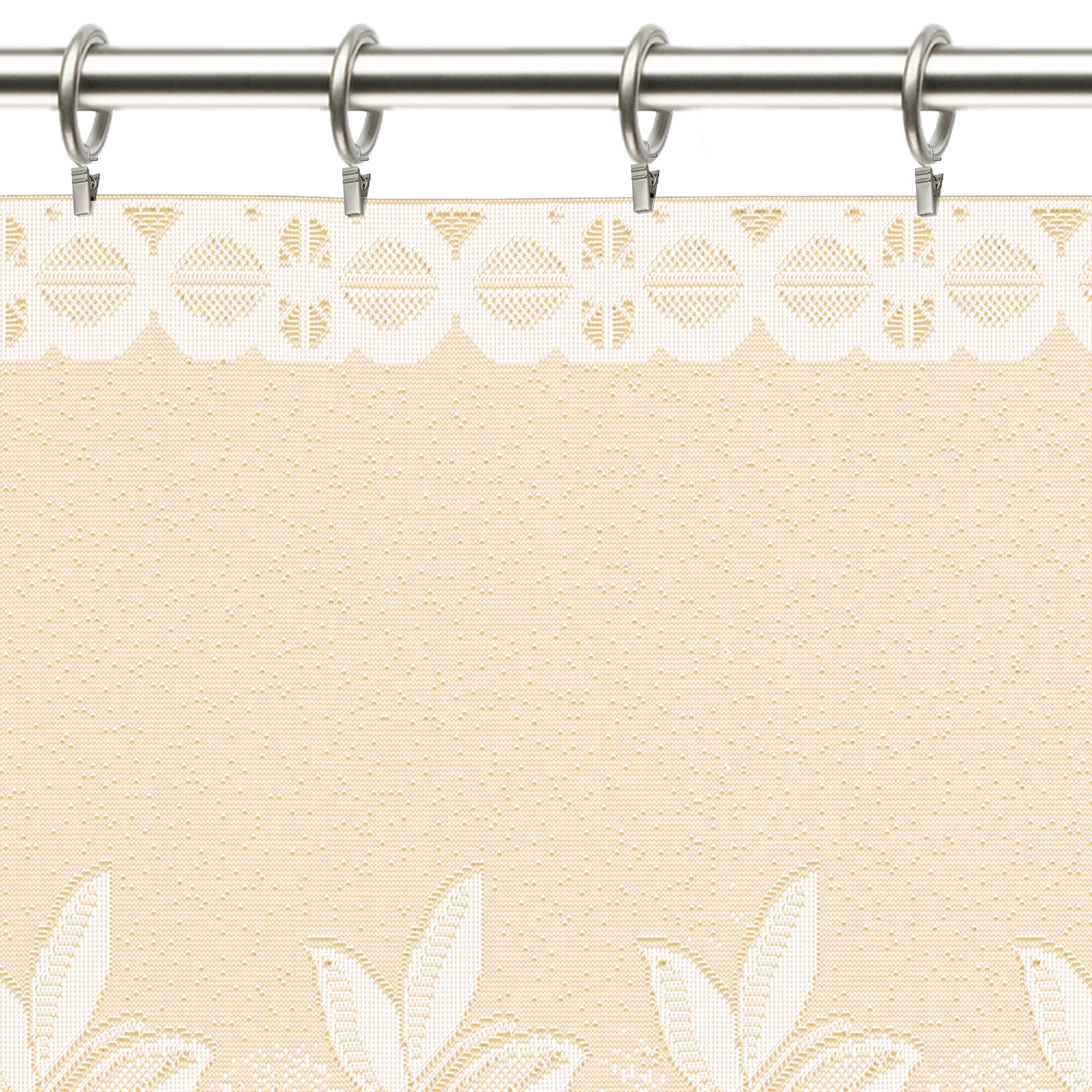 14201401 Занавеска для кухни «Ягода», 145х70 см, жаккард, цвет молочный Santreyd  - Вид №4