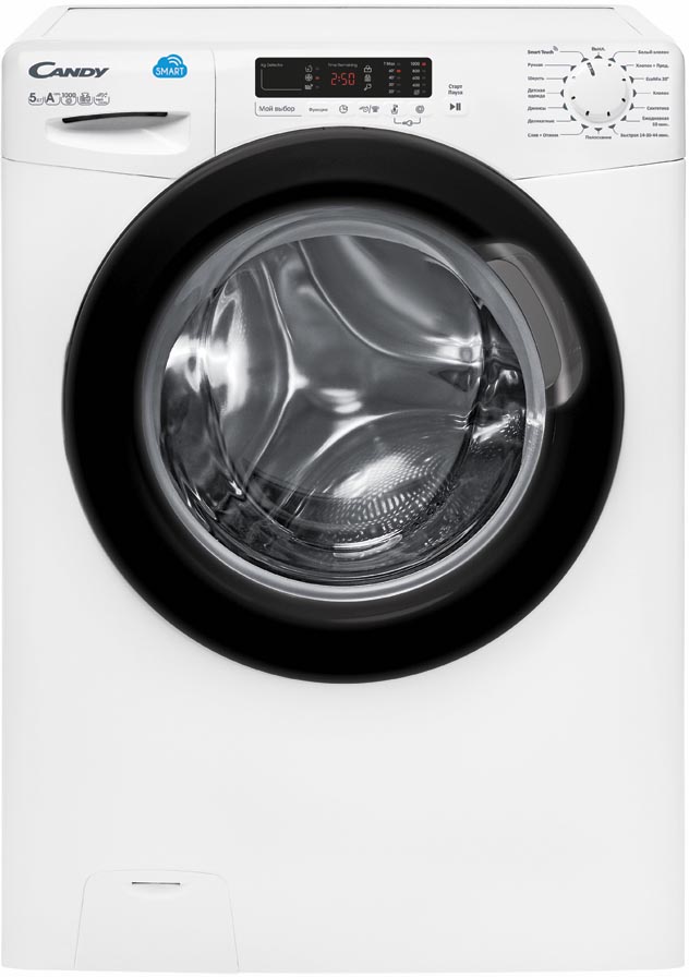 CS34 1052DB1/2-07 Стиральные машины / узкая стиральная машина, 85x60x34, загрузка фронтальная, 5кг, до 1000 об/мин при отжиме, цифровой дисплей, белая Candy Santreyd 