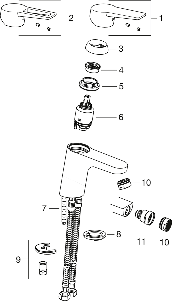 Oras 3812F Смеситель для умывальника 3812F Twista Хром  - Вид №4