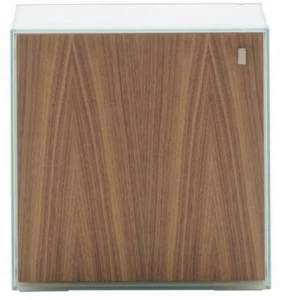 Frauflex Квадратная тумбочка из дерева и стекла с подсветкой