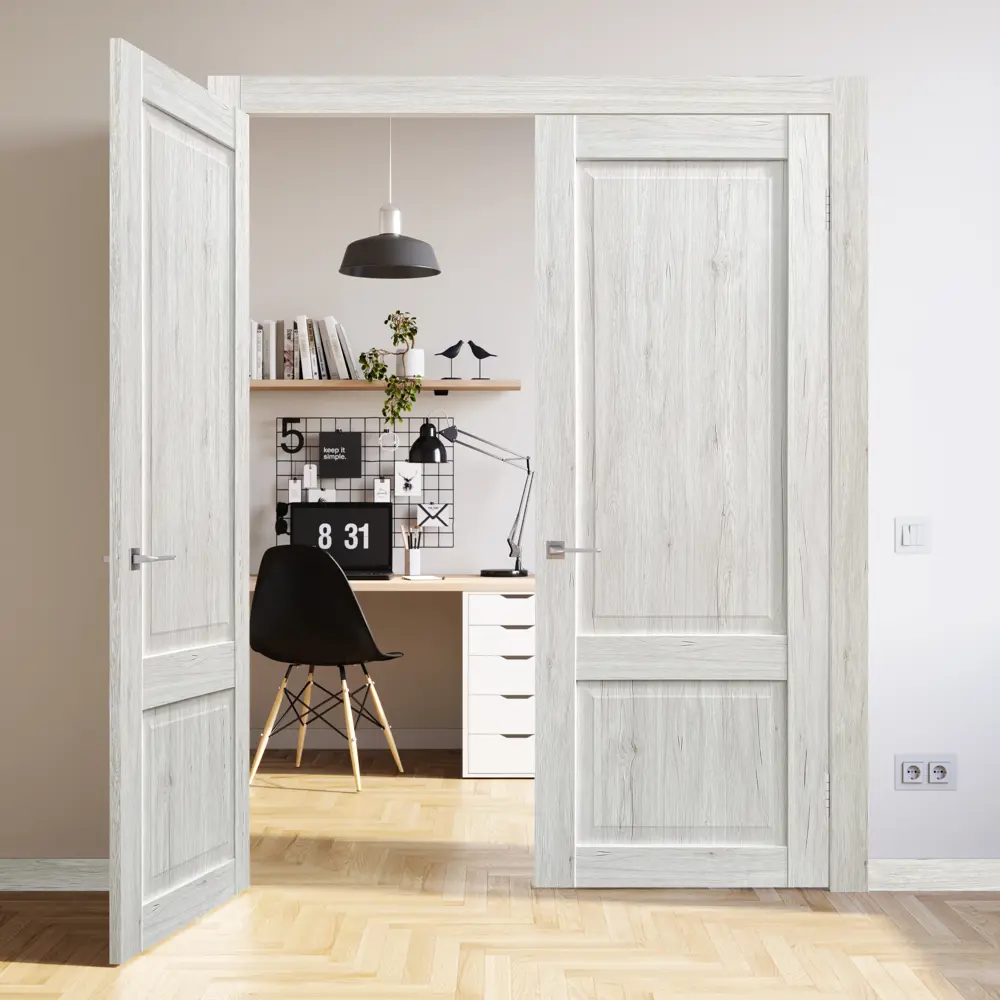 Дверь межкомнатная глухая Амелия 80x200 см ПВХ цвет рустик серый с замком и петлями 83118851 STLM-2113808 МАРИО РИОЛИ  - Вид №8