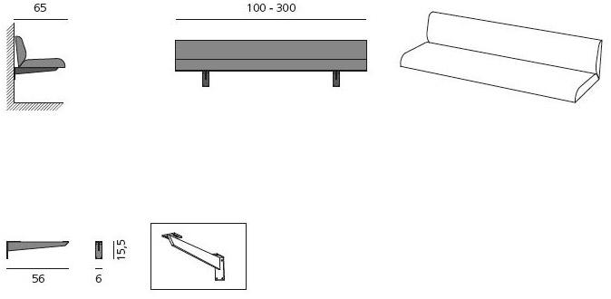 more Подвесная скамейка из кожи со спинкой Mount sun-id-1428023 - Вид №2