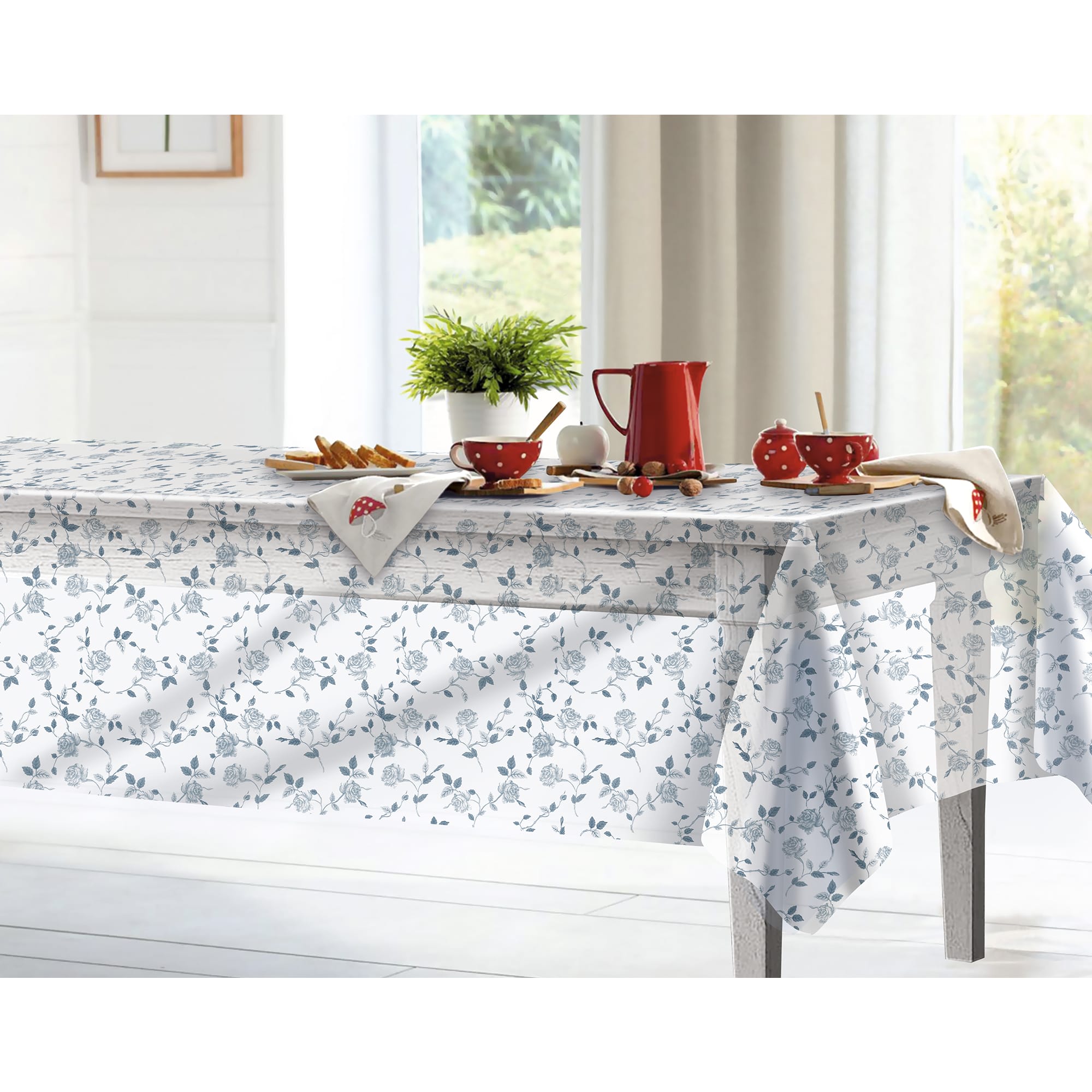 83025236 Скатерть «Розы», прямоугольная, 160х135 см, цвет прозрачный Deluxe Santreyd - Вид №4