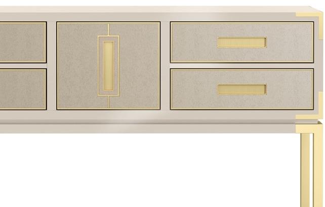 FRATO Лакированная прямоугольная деревянная консоль с ящиками Gardner Ffu090010aan  - Вид №2