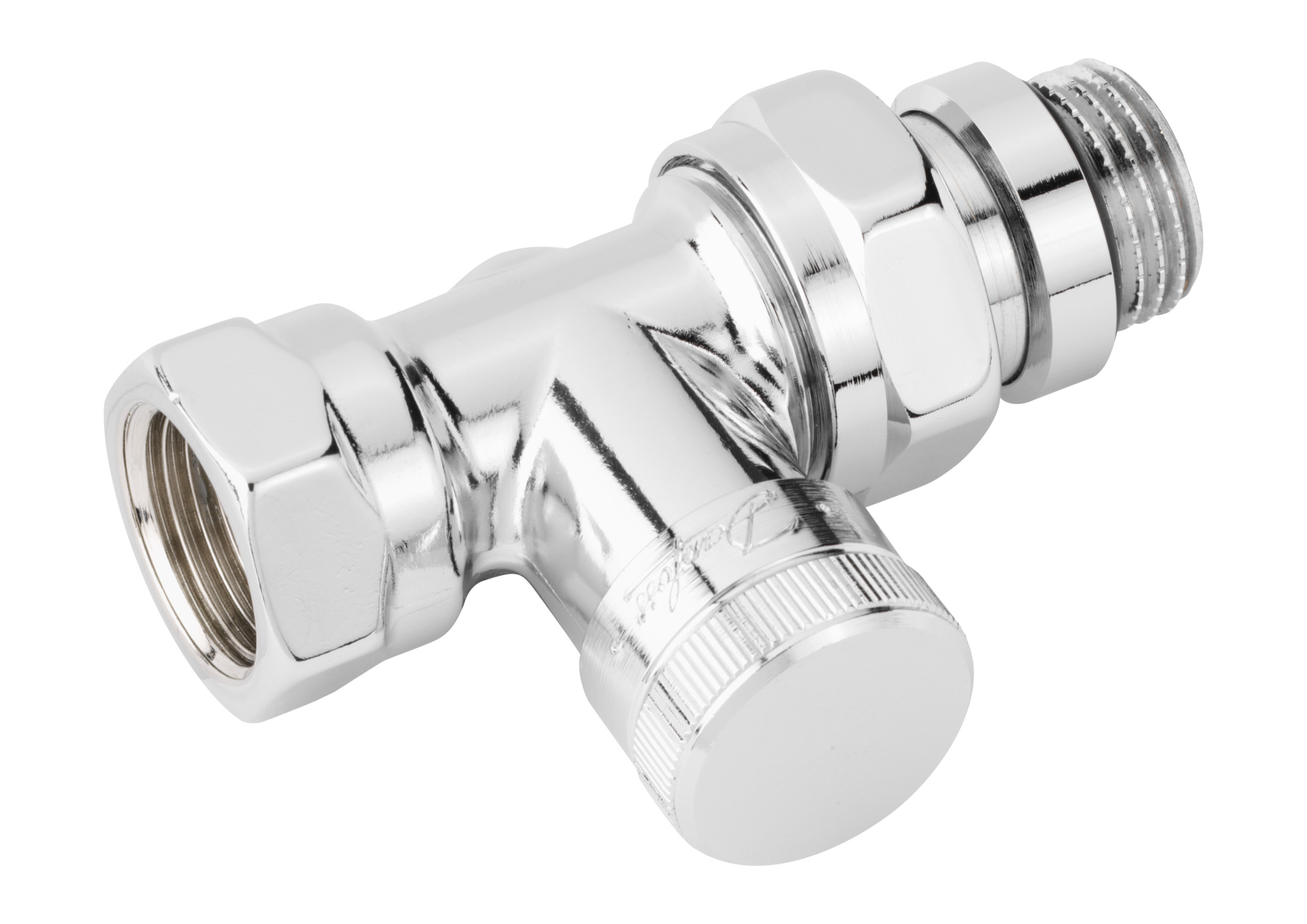 Danfoss Клапан RLV для бокового присоединения к радиатору Клапан запорный прям. никелир. RLV Ду 15 003L0144  - Вид №17