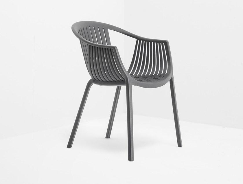 Штабелируемый садовый стул из полипропилена с подлокотниками Tatami Santreyd sun-id-1418222 - Вид №8