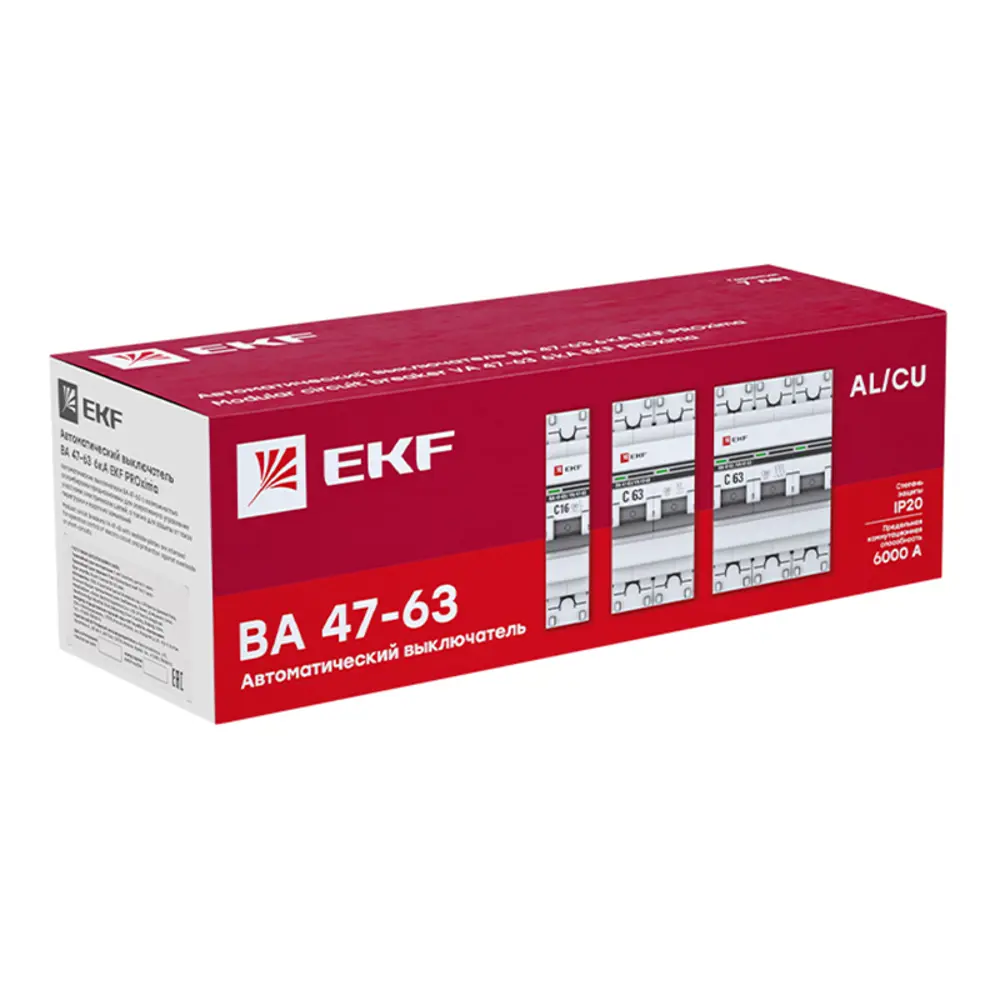 Автоматический выключатель EKF PROxima ВА47-63 3P C32 А 6 кА 82421322 STLM-2077827  - Вид №3