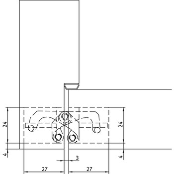 Петля скрытого монтажа Anselmi mod. AN 160 3D Santreyd LK01-982 - Вид №3