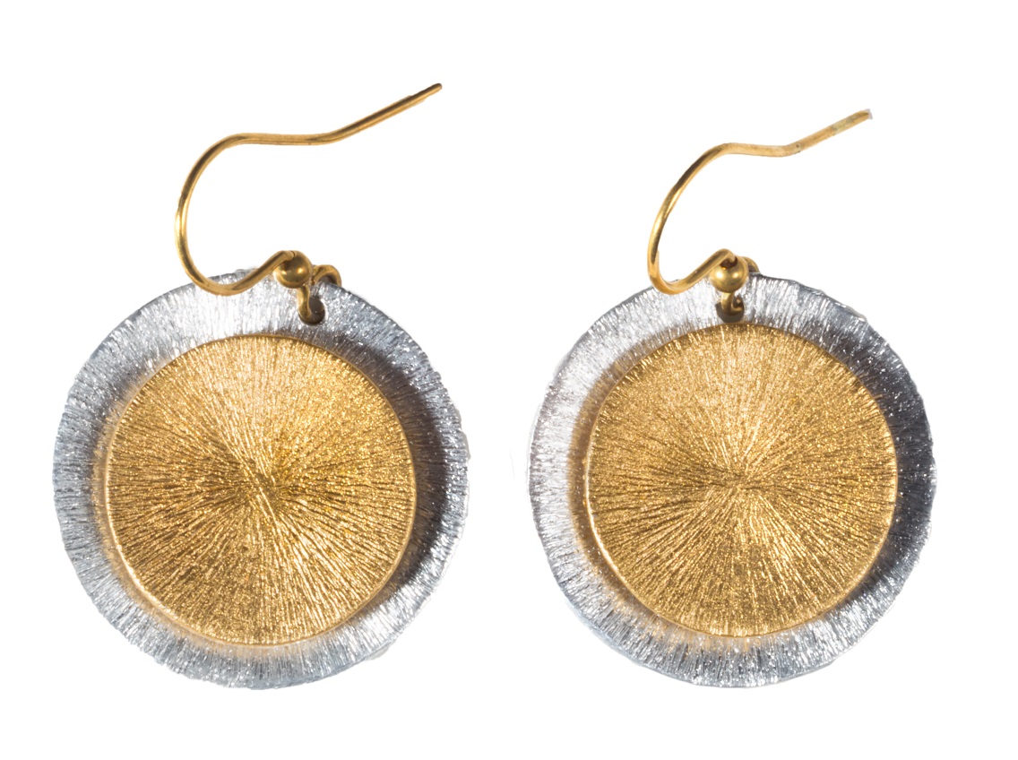 MIX_1337 Серьги золотисто-серебристый, алюминий, Mix Culture Santreyd 