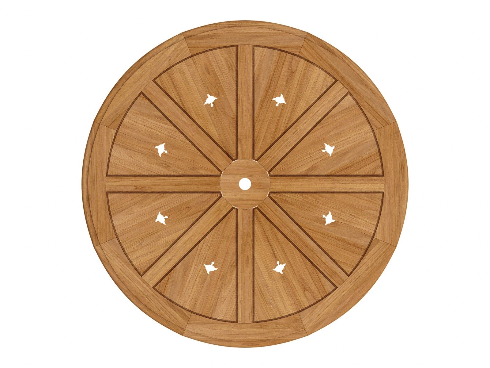 Круглый стол из тикового дерева ASTELLO Fleur de Lys ARCH-00010029 - Вид №1