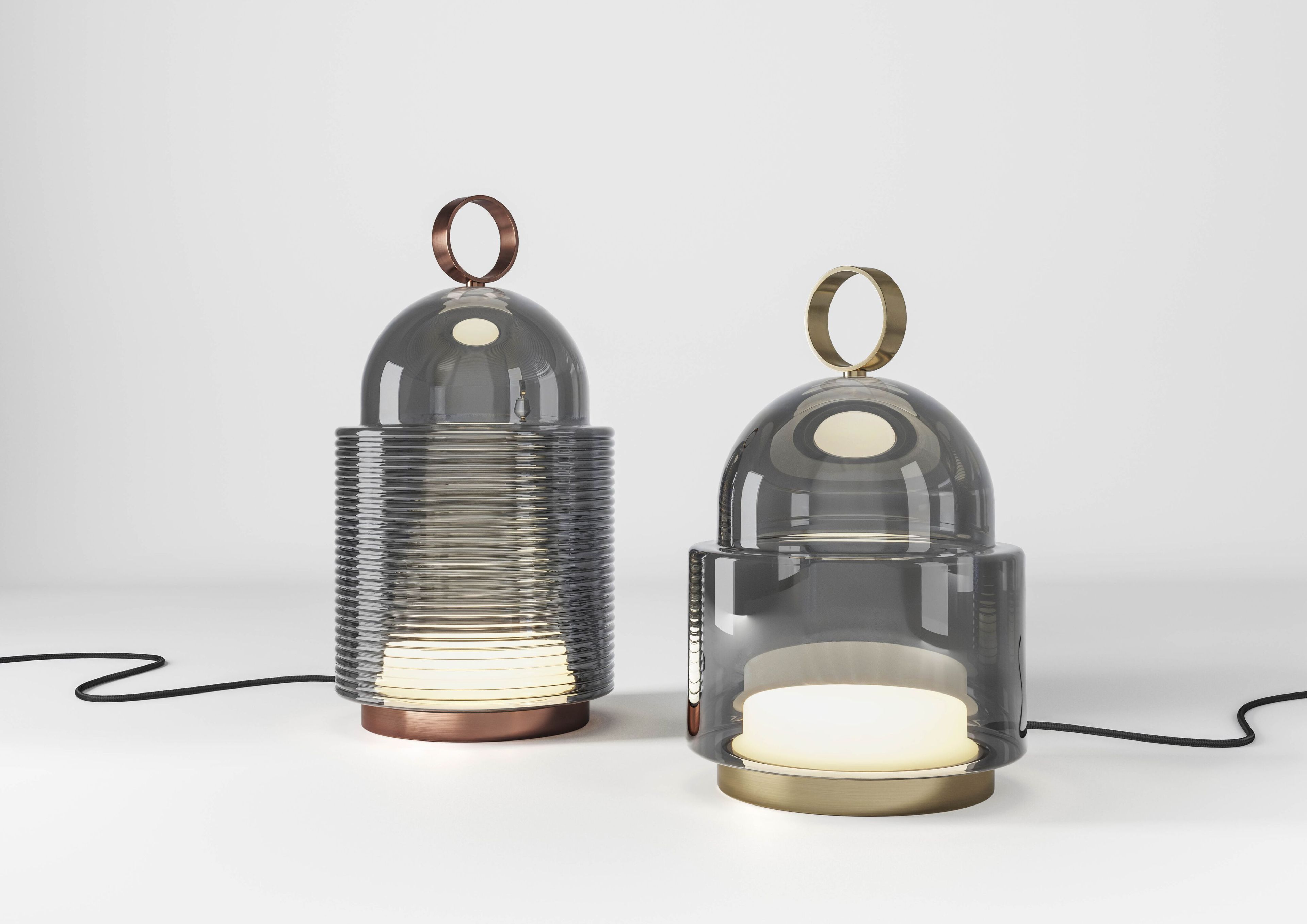 Настольная лампа из дутого стекла BROKIS купол ARCH-00053431 - Вид №8