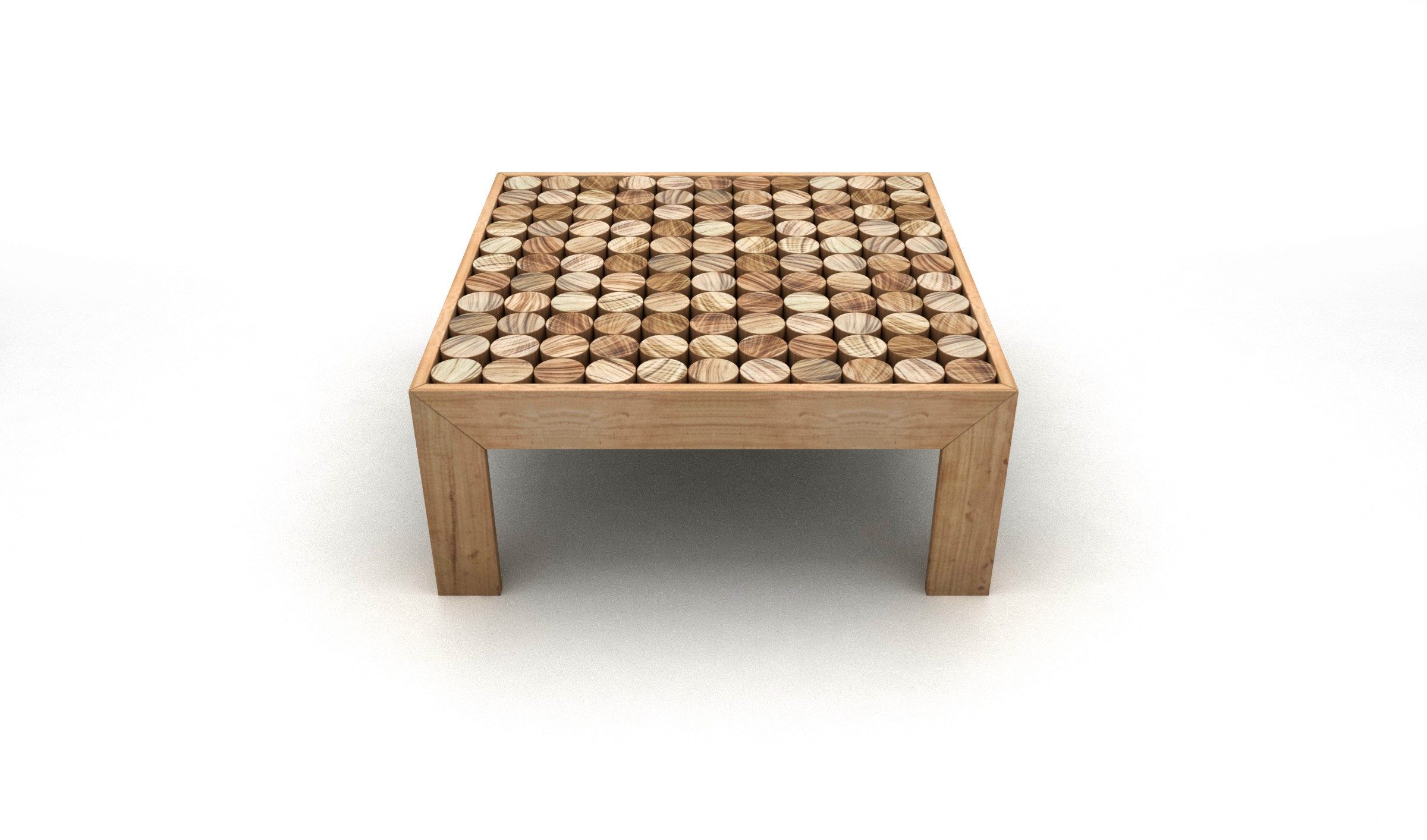 Квадратный низкий журнальный столик из массива дерева mg12 София ARCH-00132414 - Вид №1