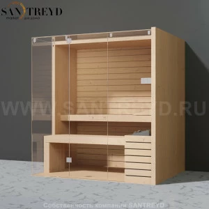 Effegibi SKY CORNER 60 SA55400020 Сауна. Мощность: 6 кВт макс. Размеры: длина 200 см, ширина 150 см. Отделка: канадский хемлок.