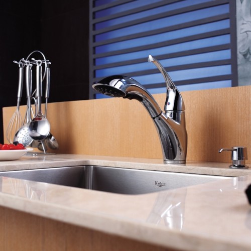 KHU101-23-KPF2210ORB-KSD30ORB Накладная раковина на столешницу  прямоугольная Krausru  - Вид №6