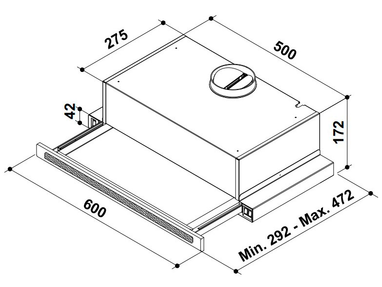 8169897 Вытяжка телескопическая Korting KHP 6637 GNX серебристый/черный STDN-0067649 - Вид №11