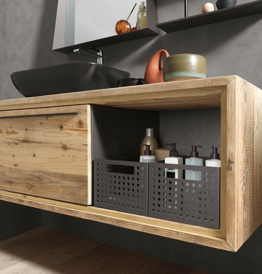 Archeda Тумба под умывальник из дерева с вешалкой для полотенец Wood sun-id-1429284 - Вид №2