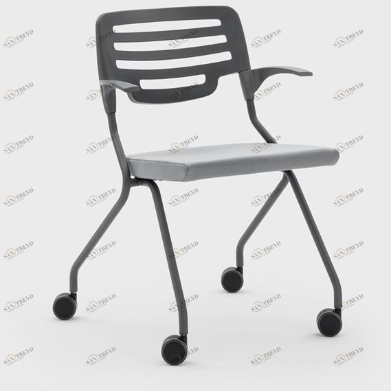 Viganò Пластиковый стул с подлокотниками на колесиках Madam collettività sun-id-1464714