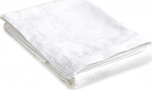 10648803 Яковлевский жаккард Скатерть прямоугольная Яковлевский Жаккард Листопад 160х450см белая, жаккард, 100% лен Ткань