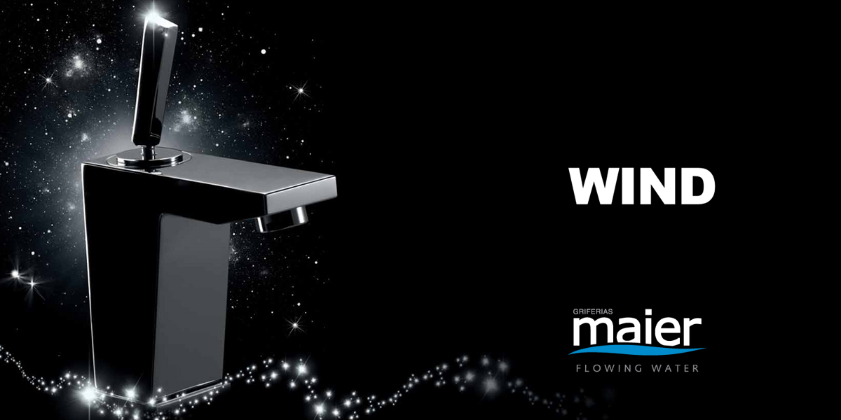 Однорычажный смеситель для раковины с клапаном клик-клак 53.004C MAIER WIND 53004C - Вид №1