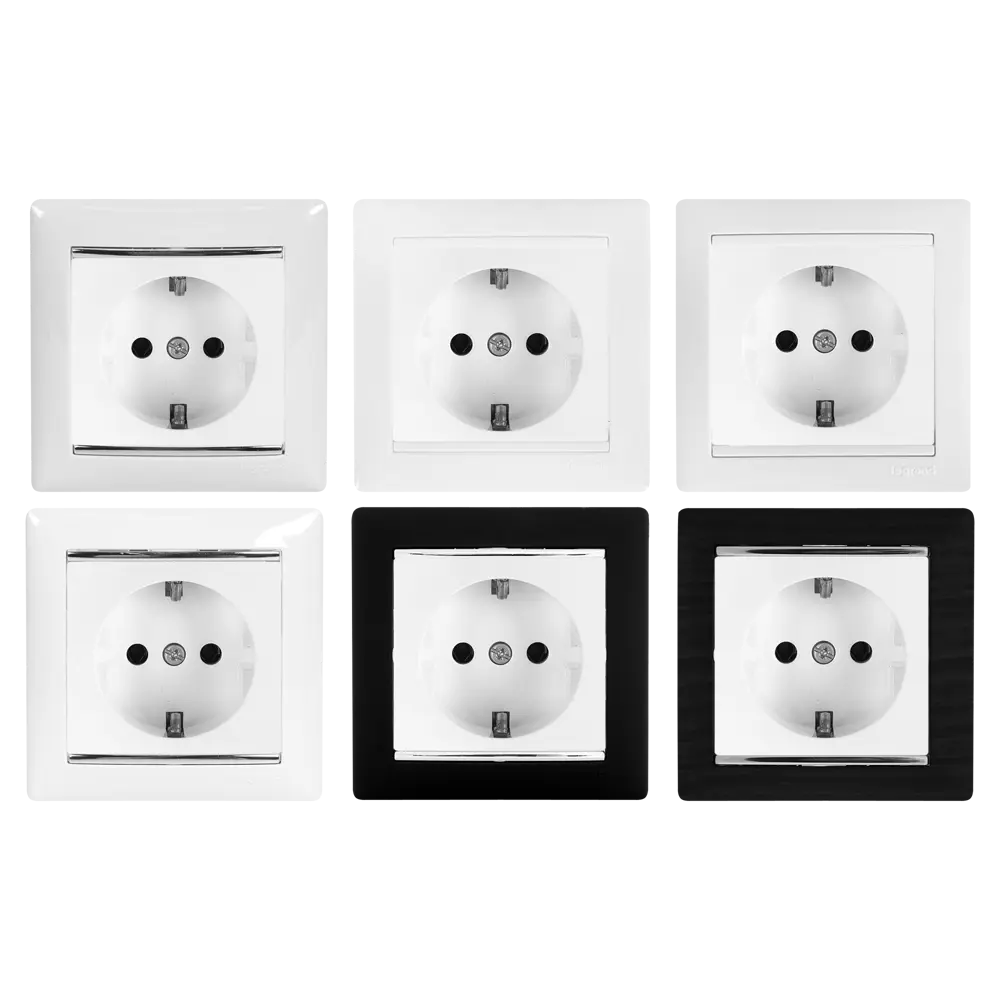 Legrand Valena Classic: розетка с защитными шторками и заземлением, белая 82127084 STLM-0019936 - Вид №1