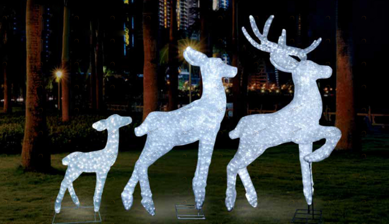 Световая Фигура 3D "Олень - Белый" Мама ELKI СВЕТОВЫЕ ФИГУРЫ 017724 Белый 