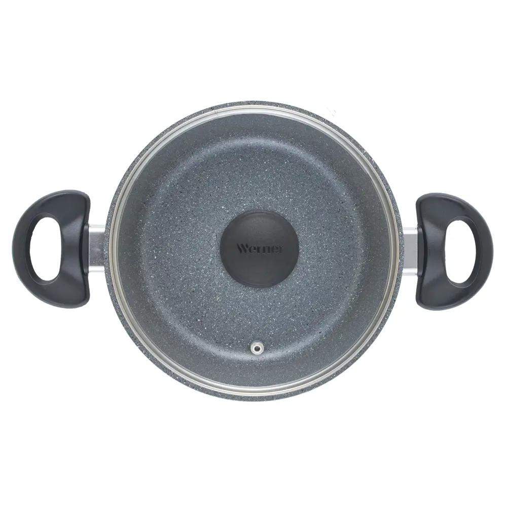 Кастрюля 2 л Werner Letizia 51677 алюминий стеклянная крышка цвет черный STLM-2000296 - Вид №1