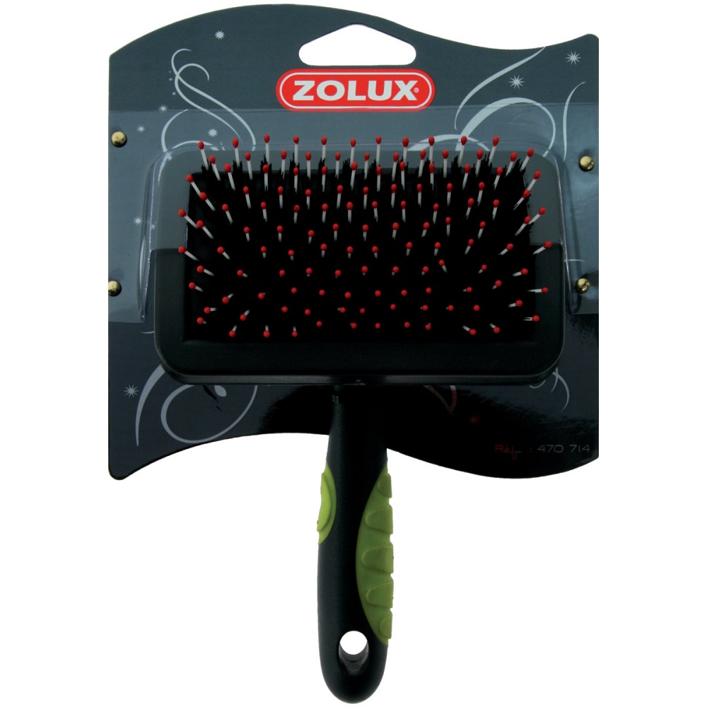 Т0040350 Пуходерка с каплей, средняя, двойная щетина, салат. ручка ZOLUX 