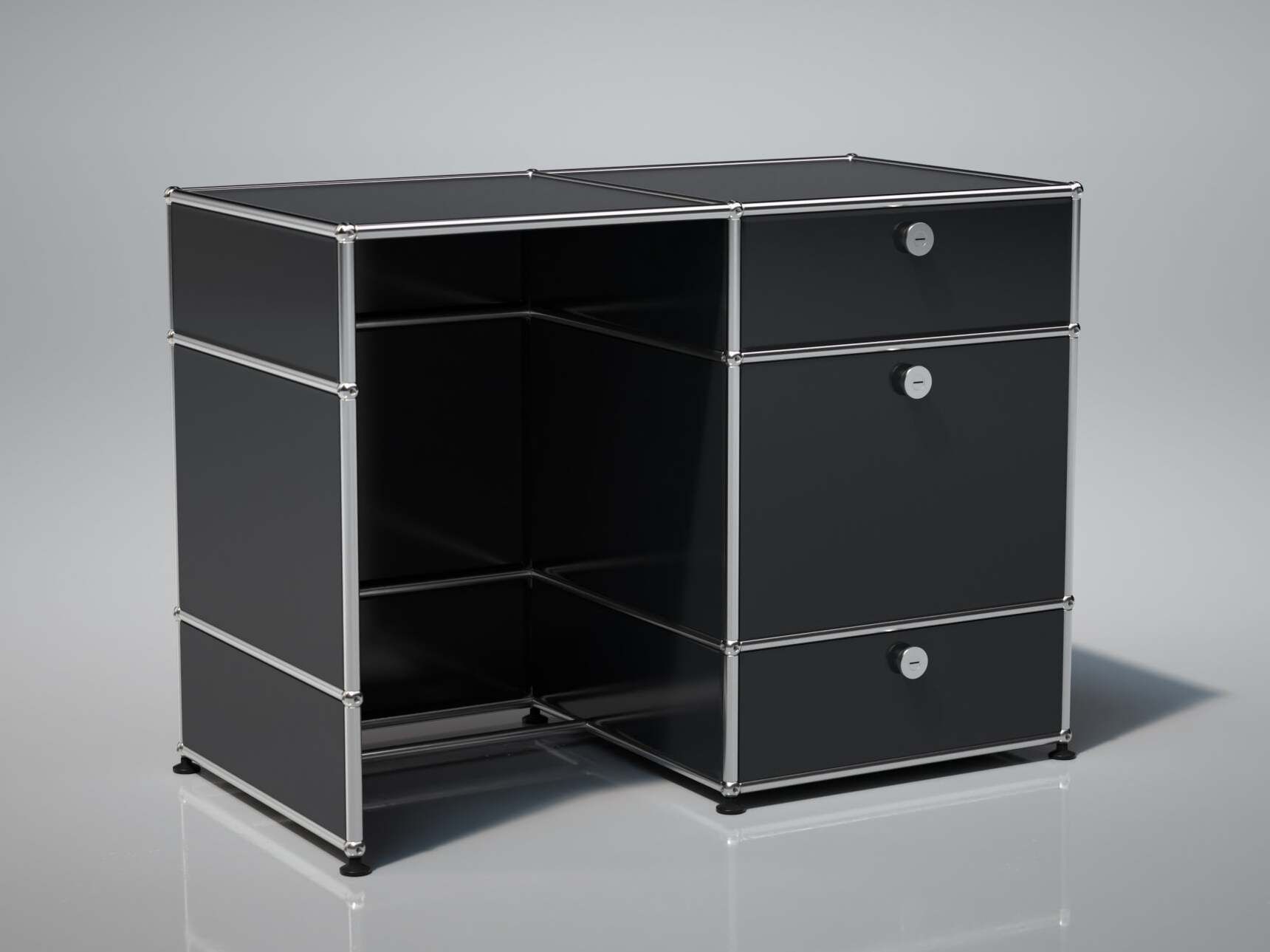 Стальной стол с ящиками USM TESSELLATE ARCH-00060509 - Вид №1