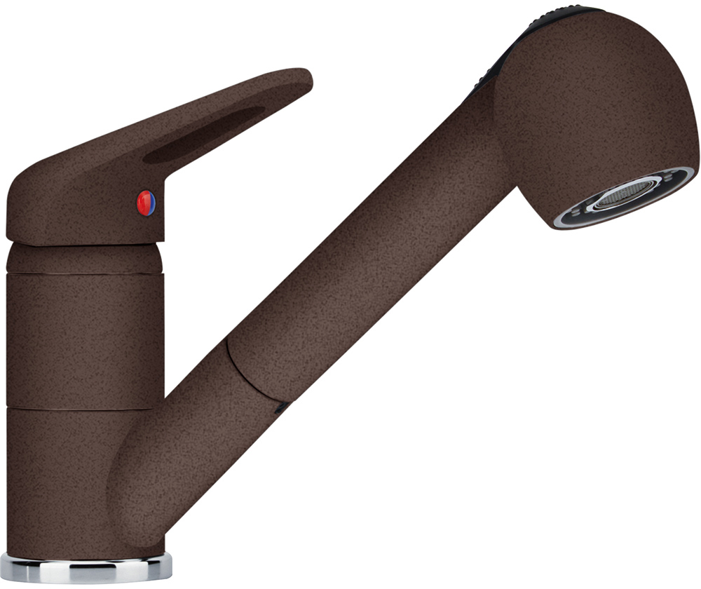 115.0470.668 Better, смеситель novara plus, шоколад, с выдвижным шлангом Franke Franke Novara Plus 