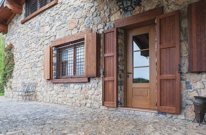 OIKOS VENEZIA Бронированная деревянная входная дверь со стеклянными панелями Evolution sun-id-1432353 - Вид №6