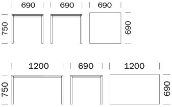 Pedrali Стальной стол sun-id-1344477 - Вид №3