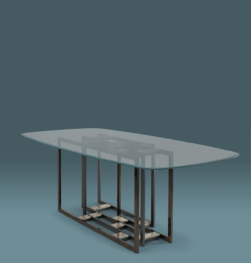 Borzalino Стеклянный стол с металлической структурой sun-id-1515126 - Вид №2