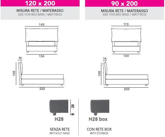 Twils Односпальная кровать с мягким изголовьем Blanca sun-id-1411549 - Вид №4