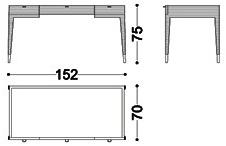 OPERA CONTEMPORARY Деревянный стол с ящиками Dimitri sun-id-1419532 - Вид №2