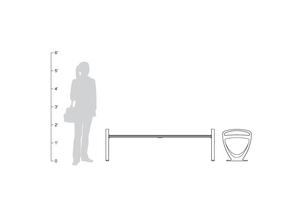 FSRT100 Скамейка трио  Forms-surfaces  - Вид №8