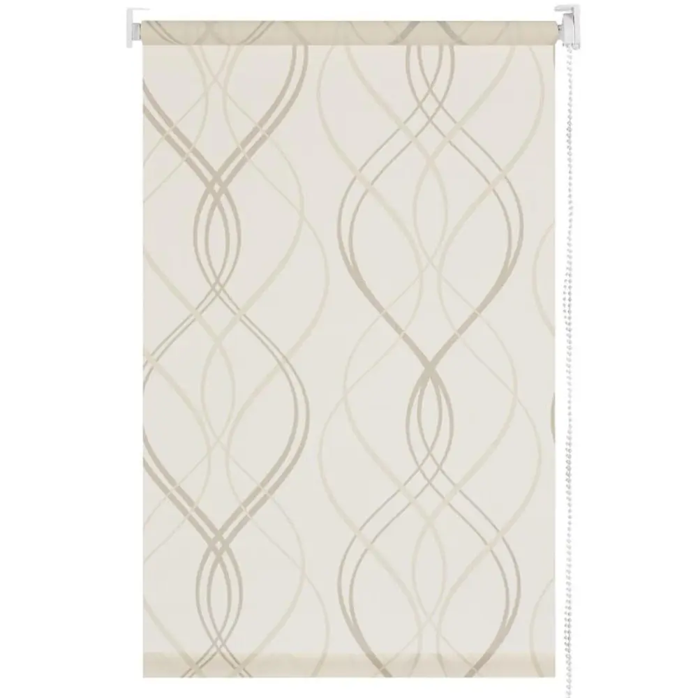 Штора рулонная «Волна» 80х190 см цвет бежевый PRAKTO Геометрия STLM-2182089