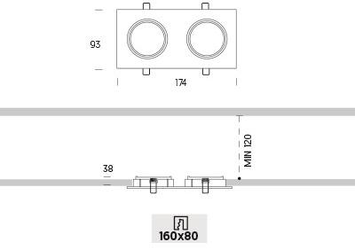 ONOK Lighting Регулируемый встраиваемый светильник sun-id-1411770 - Вид №1