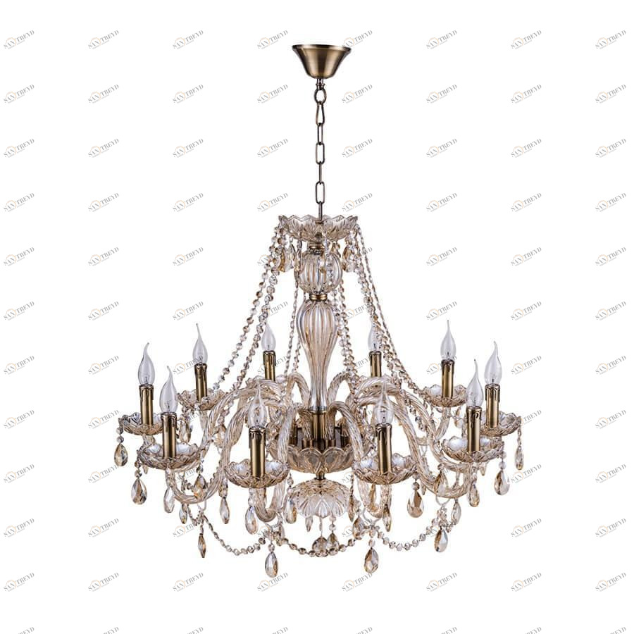 Люстра подвесная бронзовая Vitaluce V5087/10 VITALUCE ДИЗАЙНЕРСКИЕ, СВЕЧИ 00-3887665 Бронза 