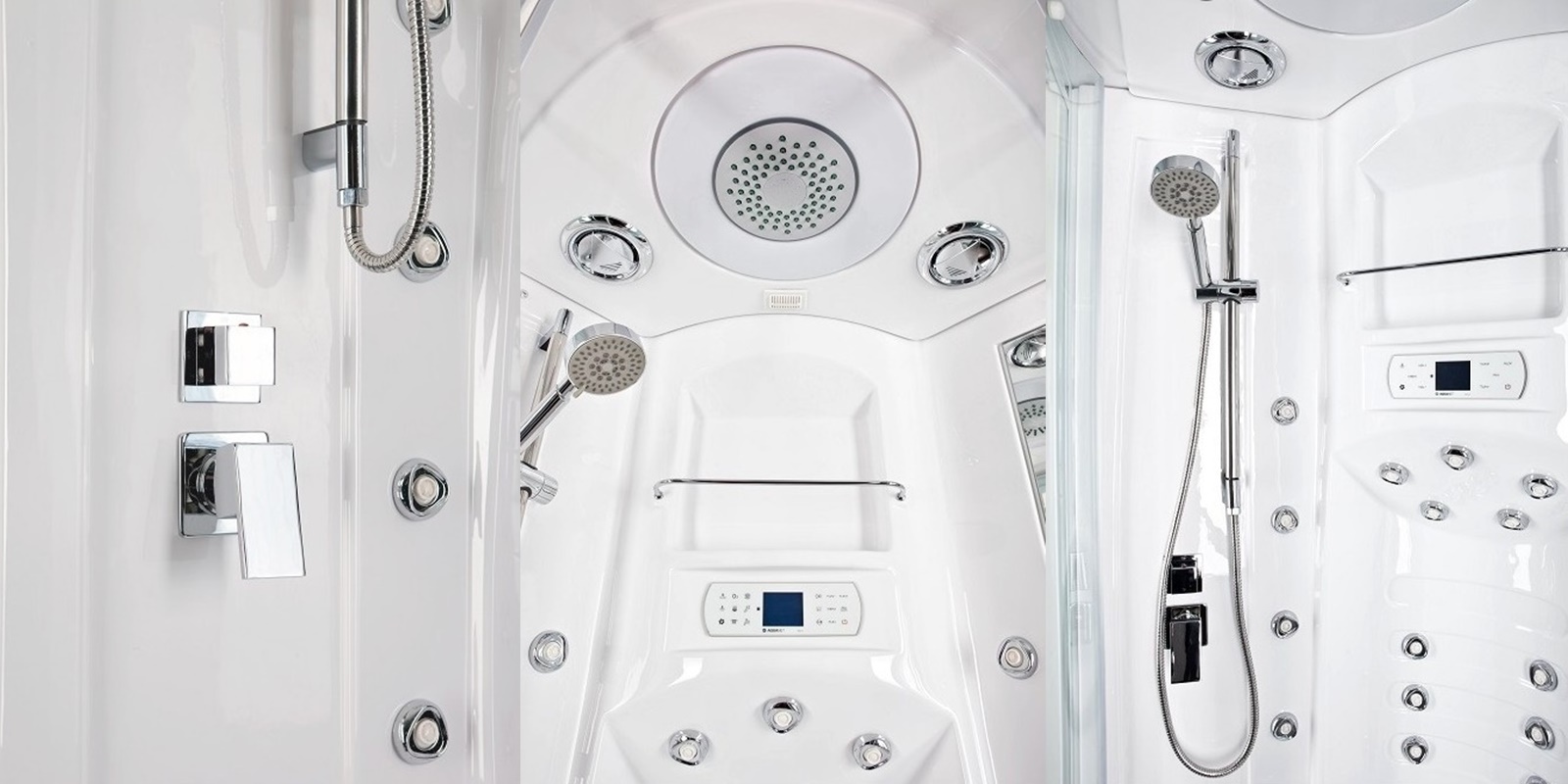 Душевая кабина Aquanet Fiji Cube 90x90 с паром, матовое стекло 00172273 - Вид №1