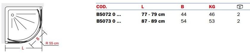 INDA® Полукруглая стеклянная душевая кабина с раздвижной дверцей Jolly sun-id-1477596 - Вид №1