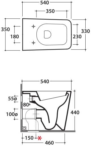 Приставной унитаз напольный Белый Ceramica Globo INCANTHO Италия sun-id-1364795 - Вид №2